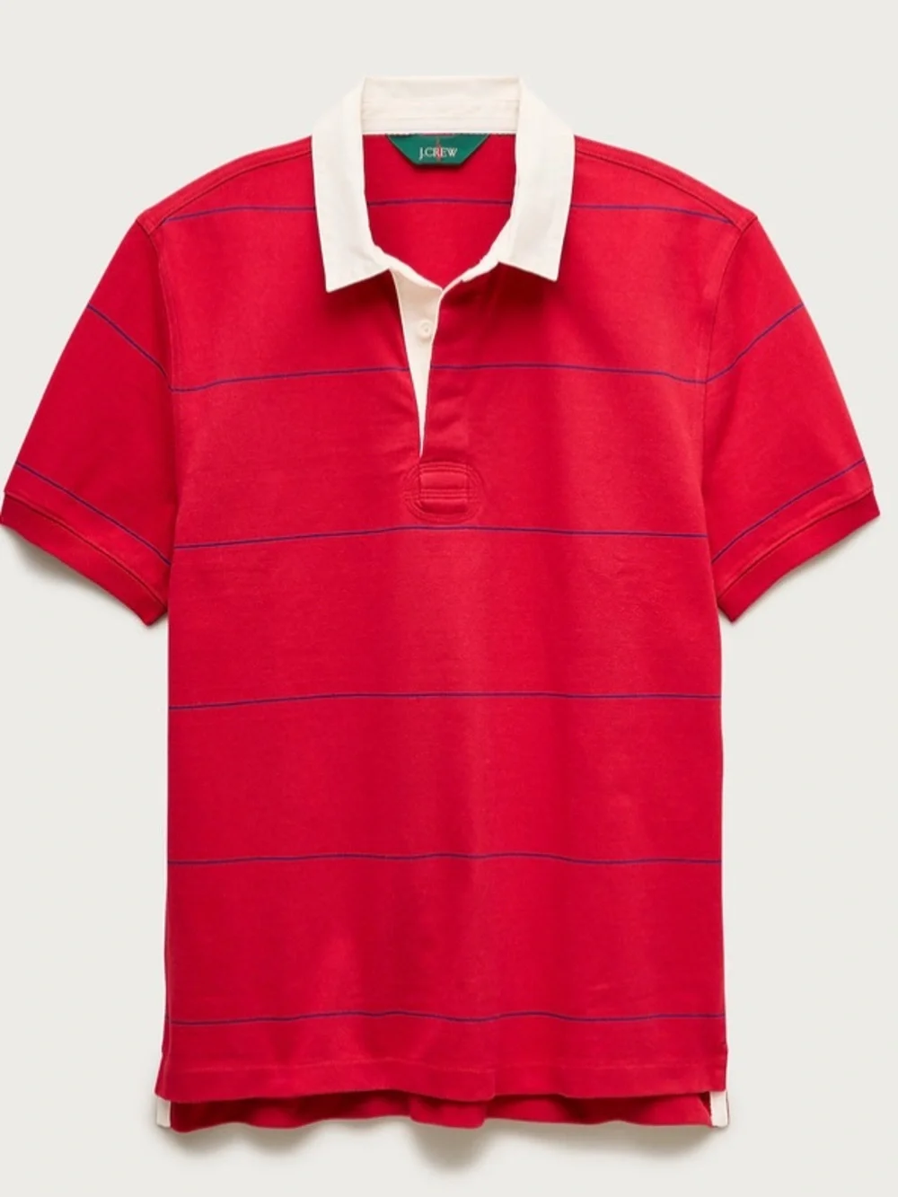 J crew Short-sleeve rugby shirt in stripe